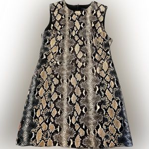 Snakeskin mini dress